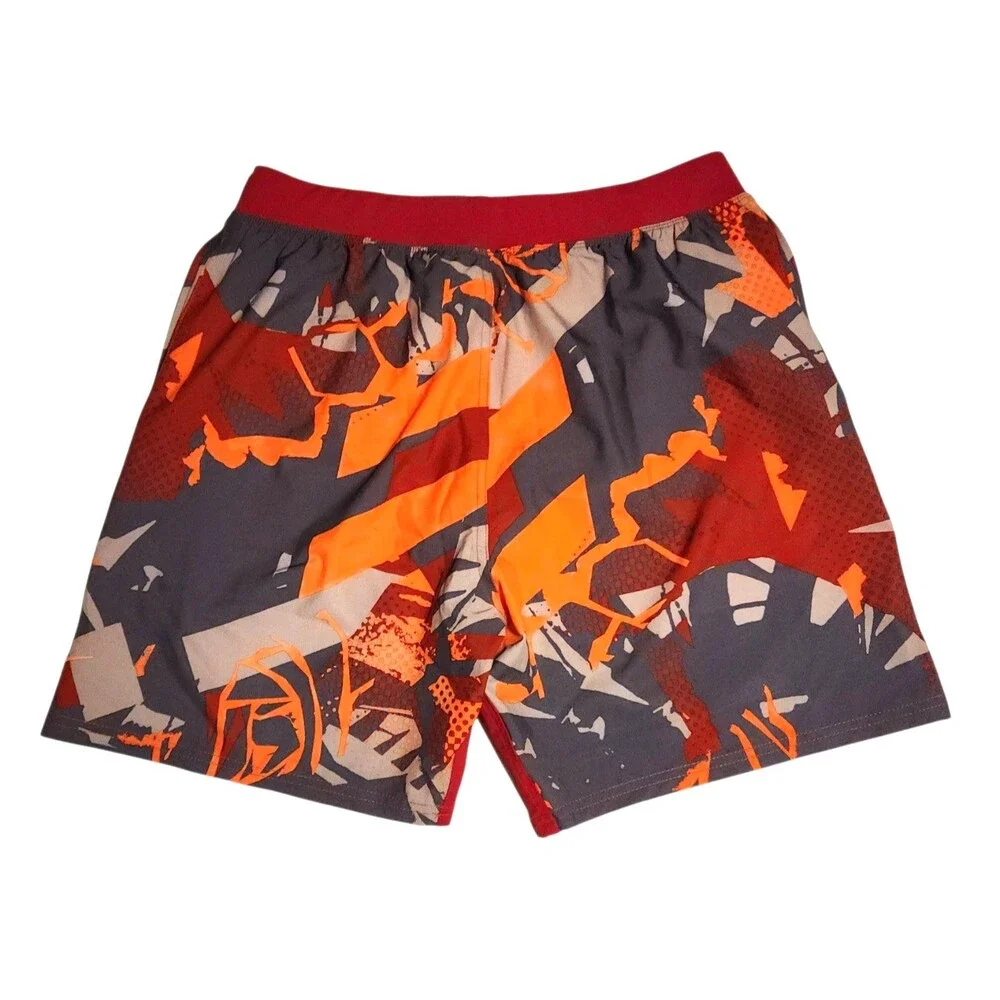 Nike Swim Trunks Hyper Crimson Print Pockets Mesh Lining Mens Size Large